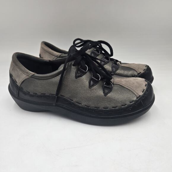 Ziera Allsorts Gray Metallic Tan Suede Lace Up Shoes Comfort Cushion Casual 10 - Picture 1 of 7